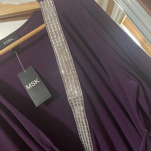 Sequined purple dress